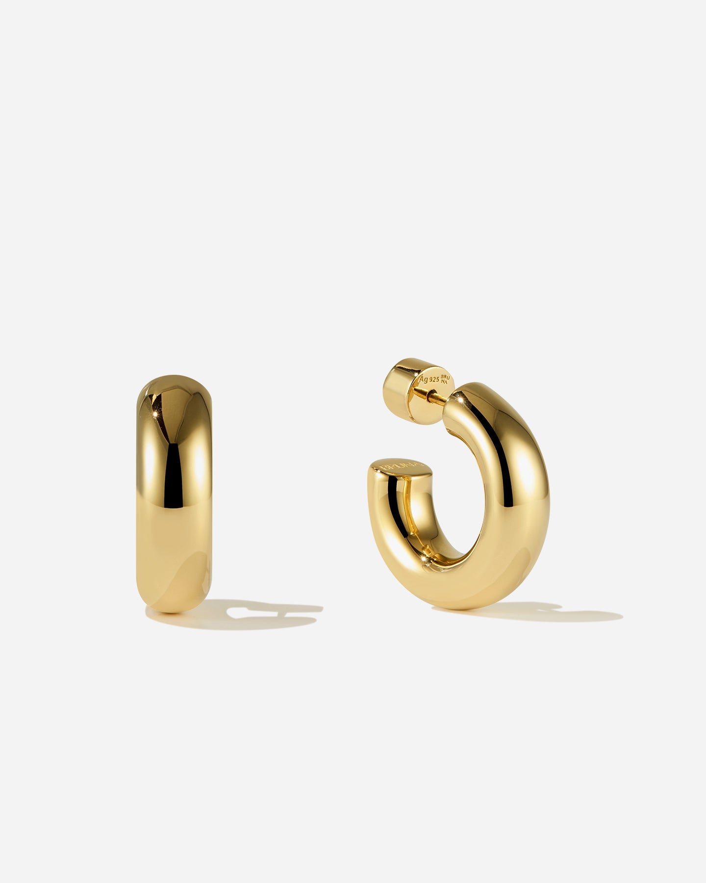 BRUNA The Label Earrings 18k Gold Vermeil Nantes Small Hoops