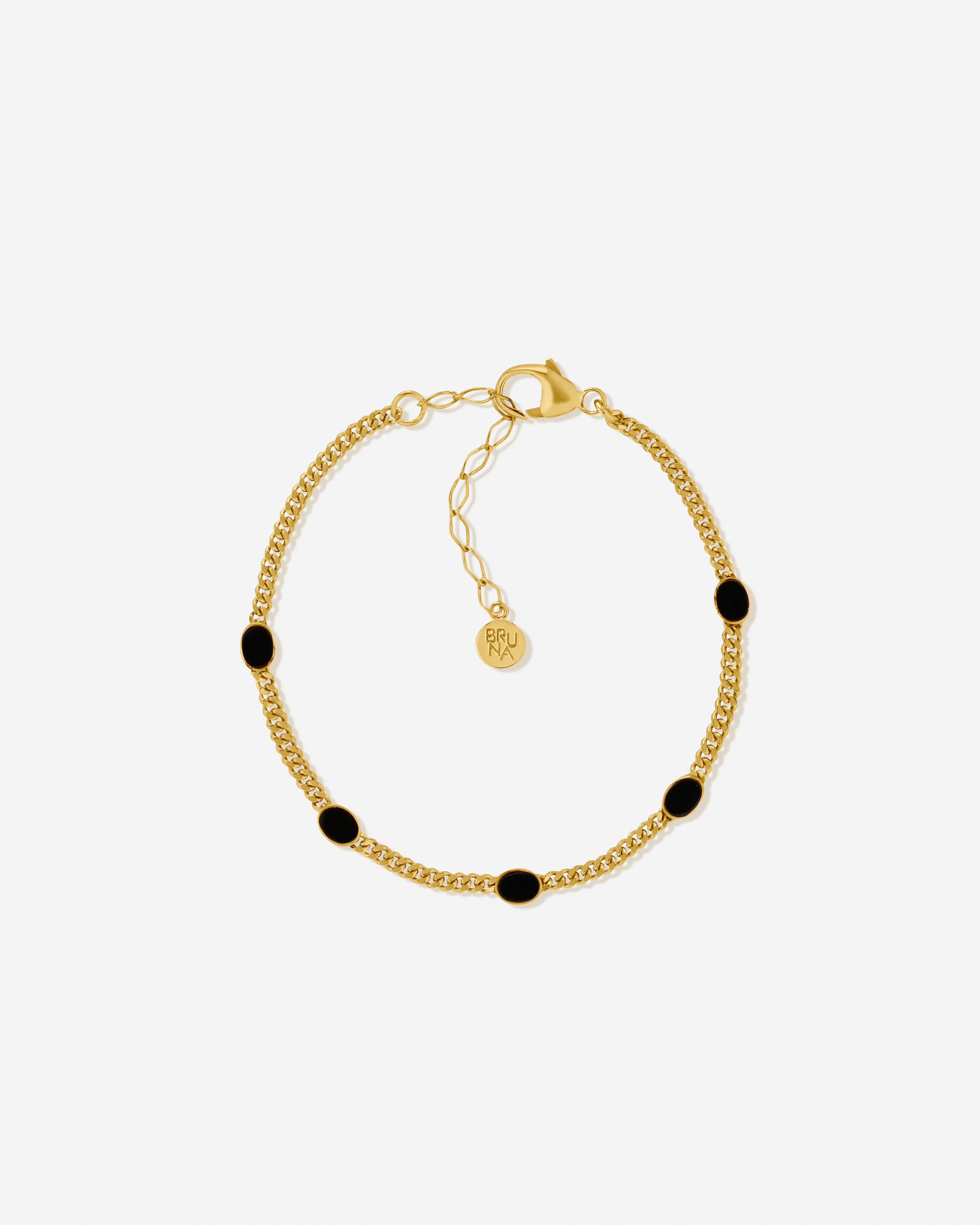 BRUNA The Label Bracelet 18k Gold Vermeil / Black Onyx Nerano Bracelet