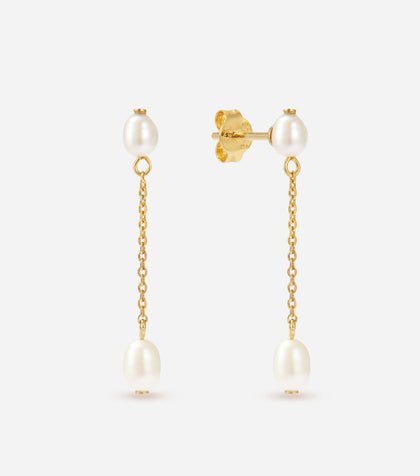 BRUNA The Label Earrings 18k Gold Vermeil / Perlen Paloma Short Earrings