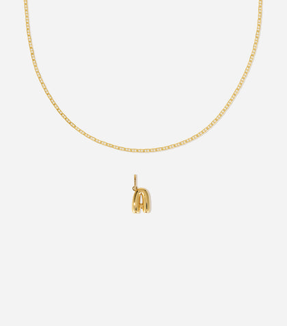 BRUNA The Label Sets A / 18k Gold Vermeil Positano Bubble Letter Set