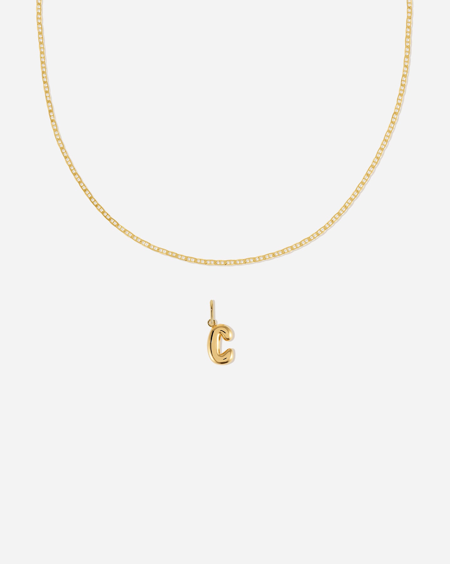 BRUNA The Label Sets C / 18k Gold Vermeil Positano Bubble Letter Set