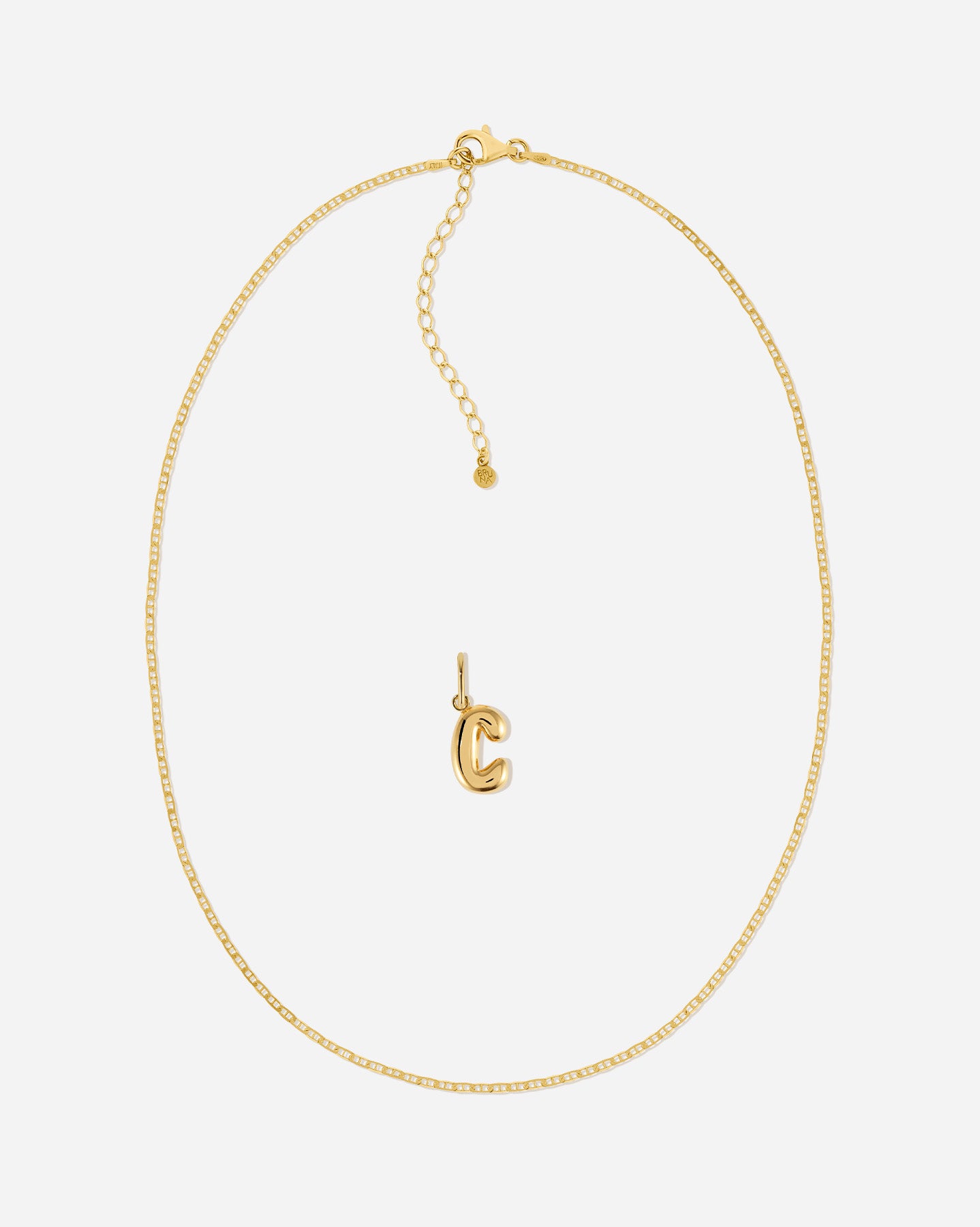 BRUNA The Label Sets C / 18k Gold Vermeil Positano Bubble Letter Set