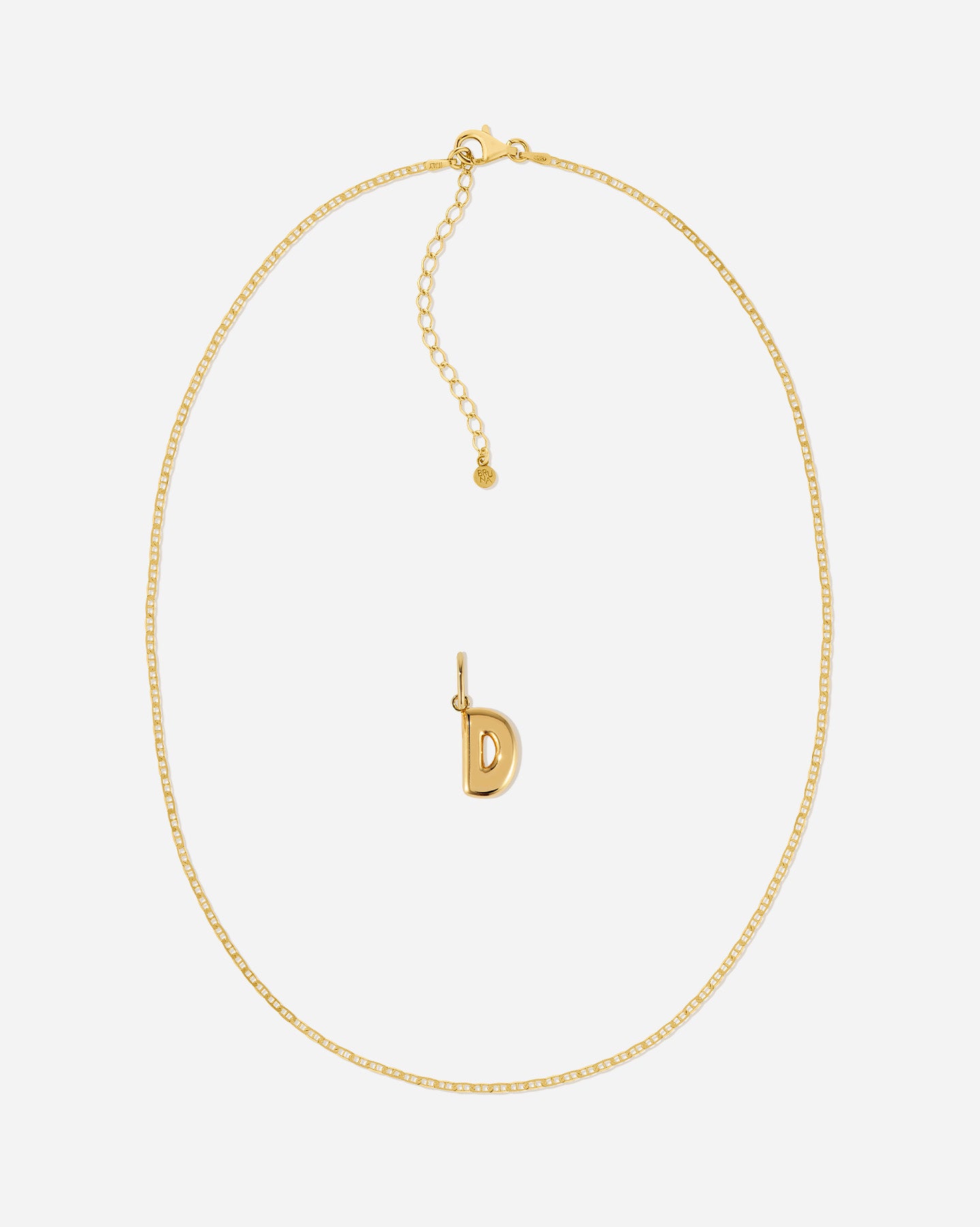 BRUNA The Label Sets D / 18k Gold Vermeil Positano Bubble Letter Set