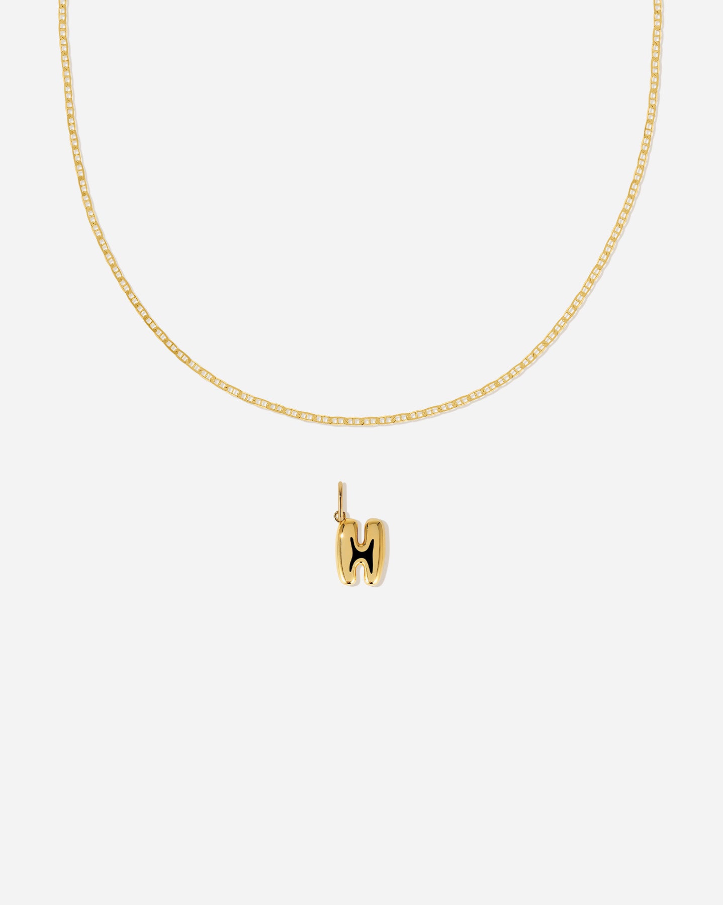 BRUNA The Label Sets H / 18k Gold Vermeil Positano Bubble Letter Set