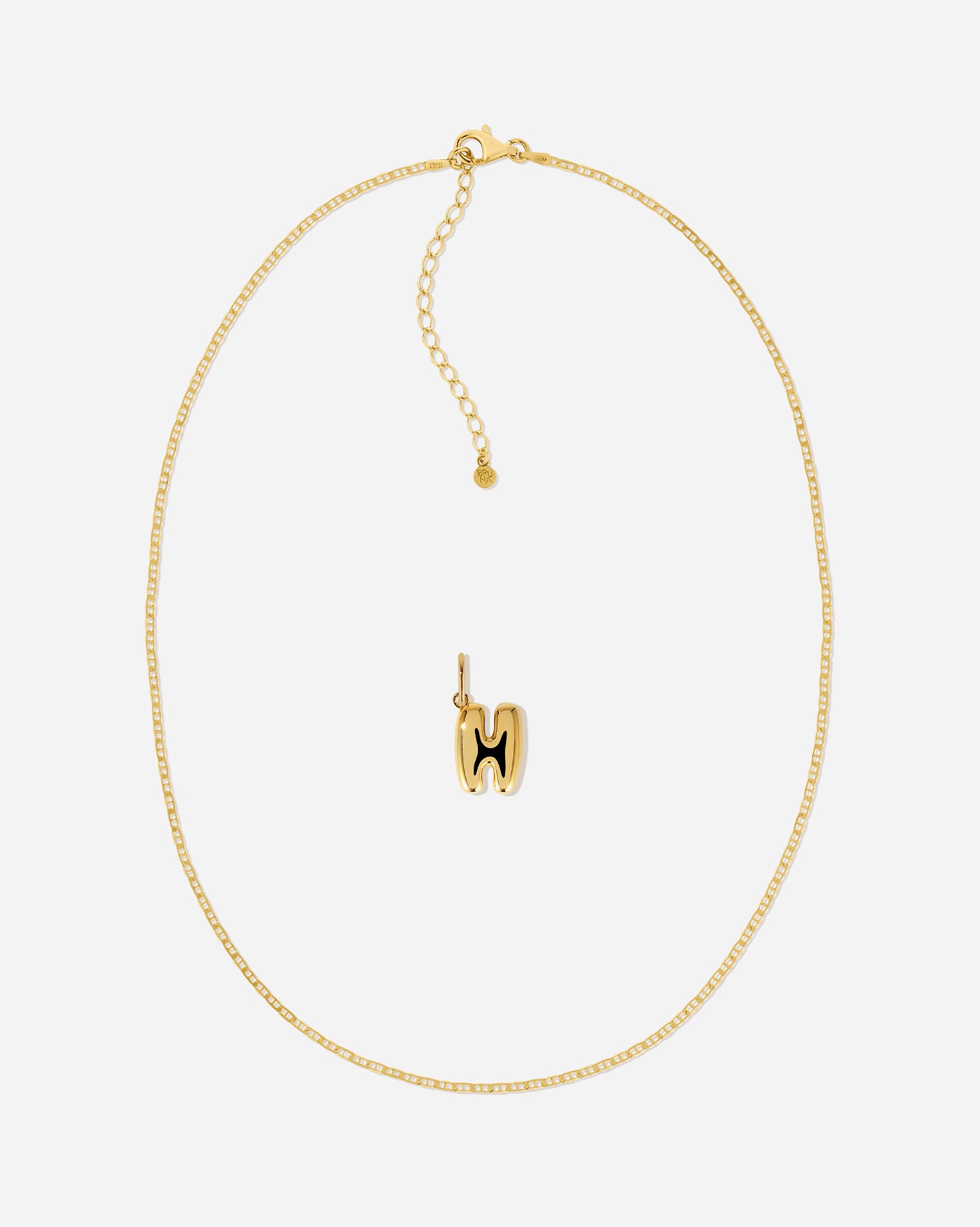 BRUNA The Label Sets H / 18k Gold Vermeil Positano Bubble Letter Set