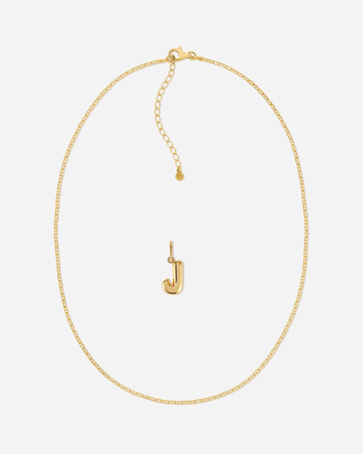 BRUNA The Label Sets J / 18k Gold Vermeil Positano Bubble Letter Set