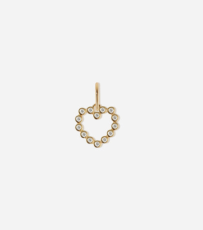 BRUNA The Label Charm 14k Massivgold / Laborgezüchtete Diamanten Promesse Charm