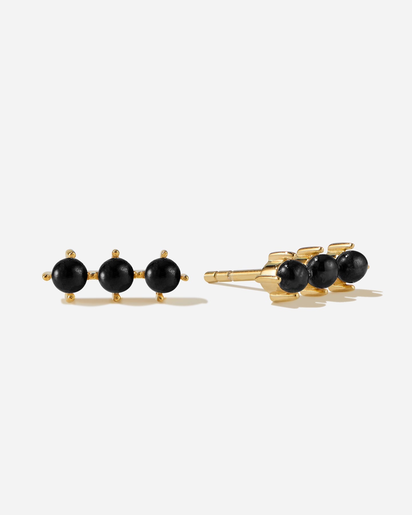 BRUNA The Label Earrings 18k Gold Vermeil / Black Onyx Rochelle Onyx Earrings