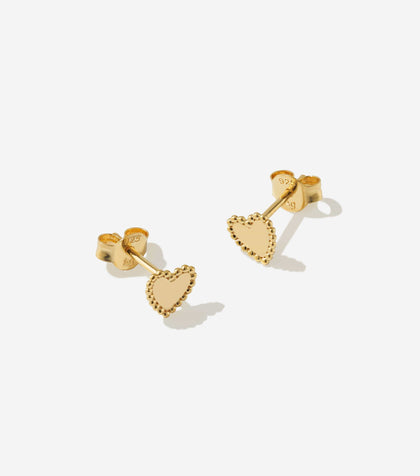 BRUNA The Label Earrings 18k Gold Vermeil / No Gems Roma Small Studs