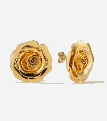 BRUNA The Label Earrings 18k Gold Vermeil Rose Large Earrings