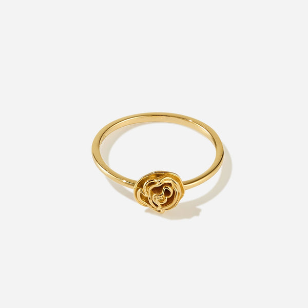 Rose design gold ring discount