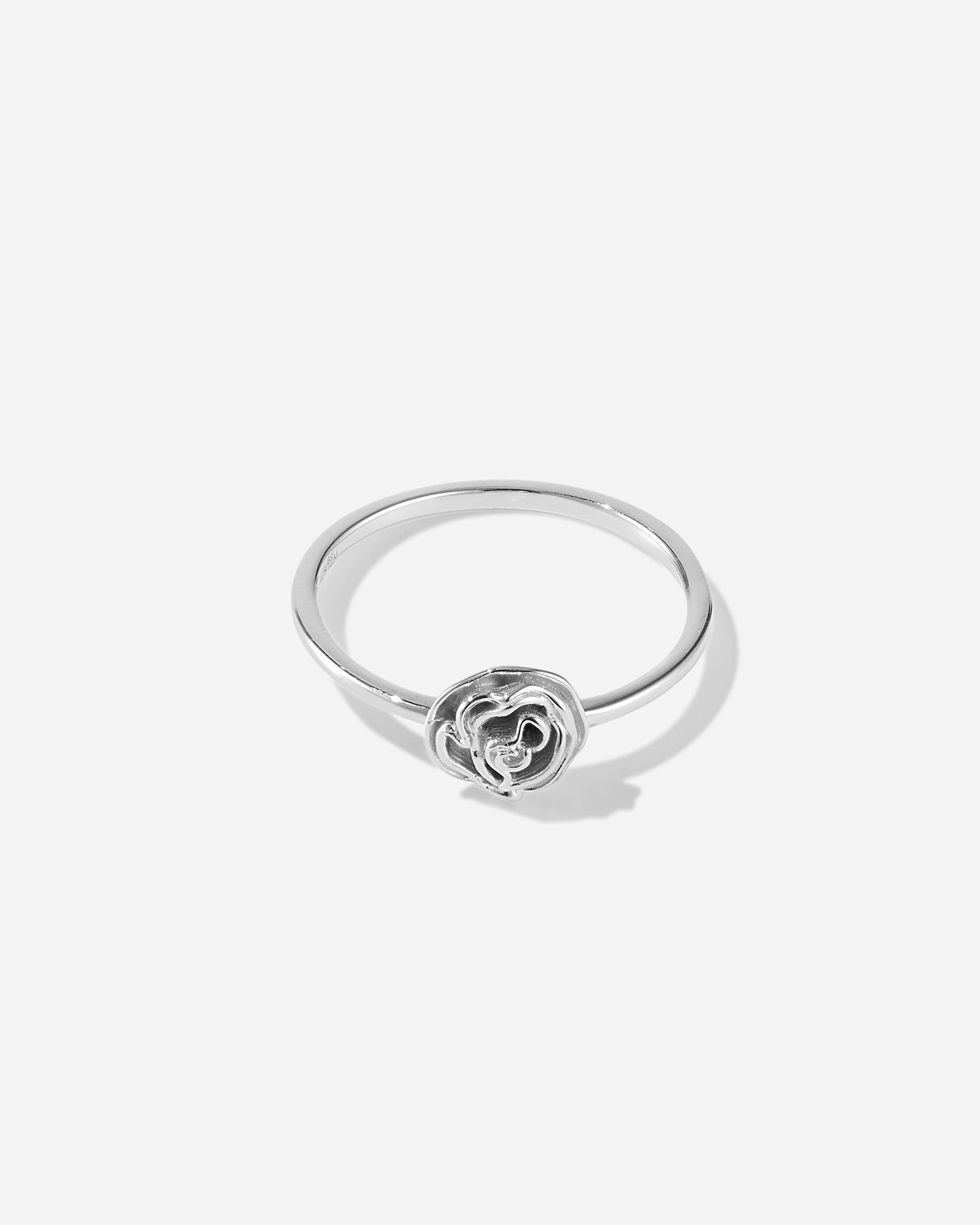 BRUNA The Label Ring 925 Sterling Silber / 52 Rose Ring