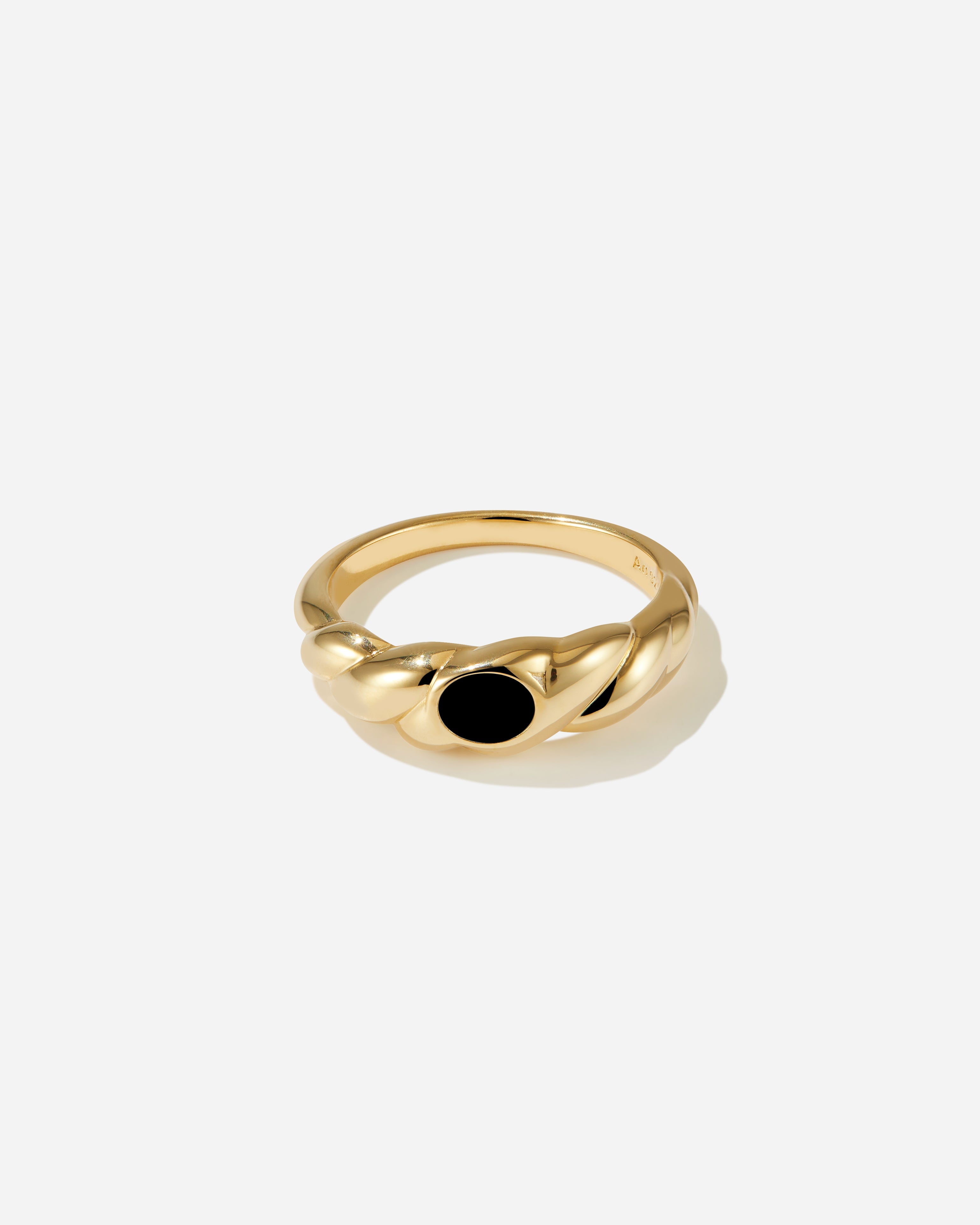 BRUNA The Label Ring 18k Gold Vermeil / 52 Roussillon Onyx Ring