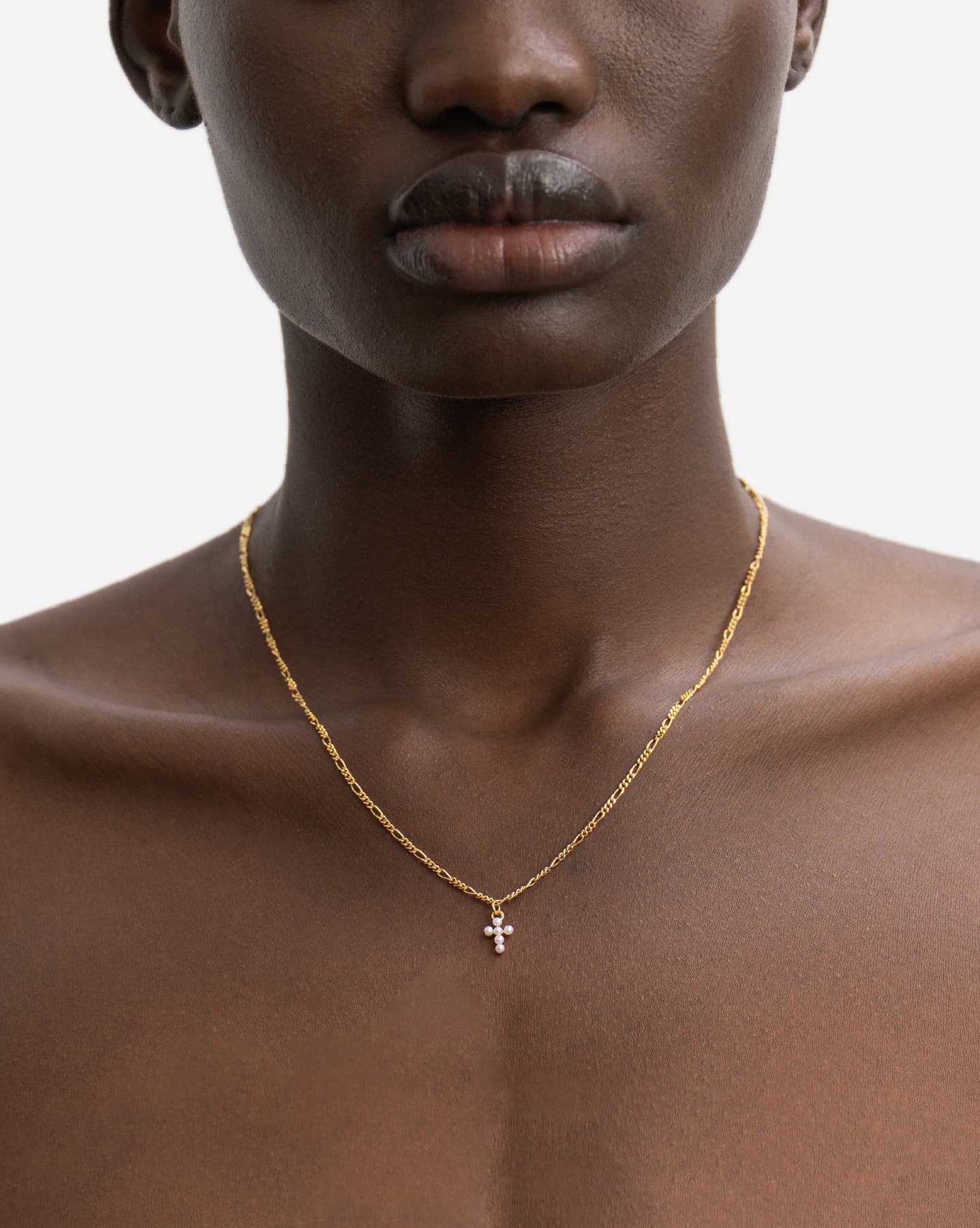 BRUNA The Label Necklace 18k Gold Vermeil / Perlen Saint-Savin Necklace