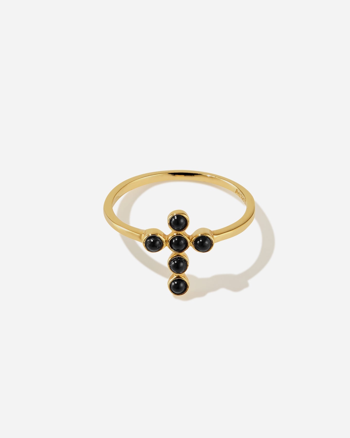 BRUNA The Label Ring 18k Gold Vermeil / Black Onyx / 52 Saint-Savin Onyx Ring