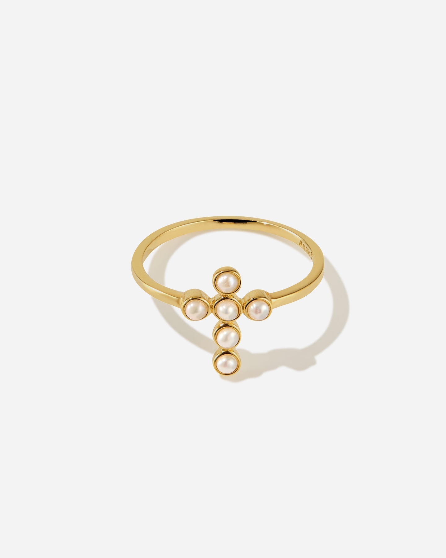 BRUNA The Label Ring 18k Gold Vermeil / Perlen / 52 Saint-Savin Pearl Ring