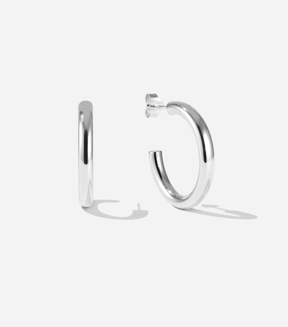 BRUNA The Label Earrings 14k Weißgold Saint-Tropez 14k Gold Hoops
