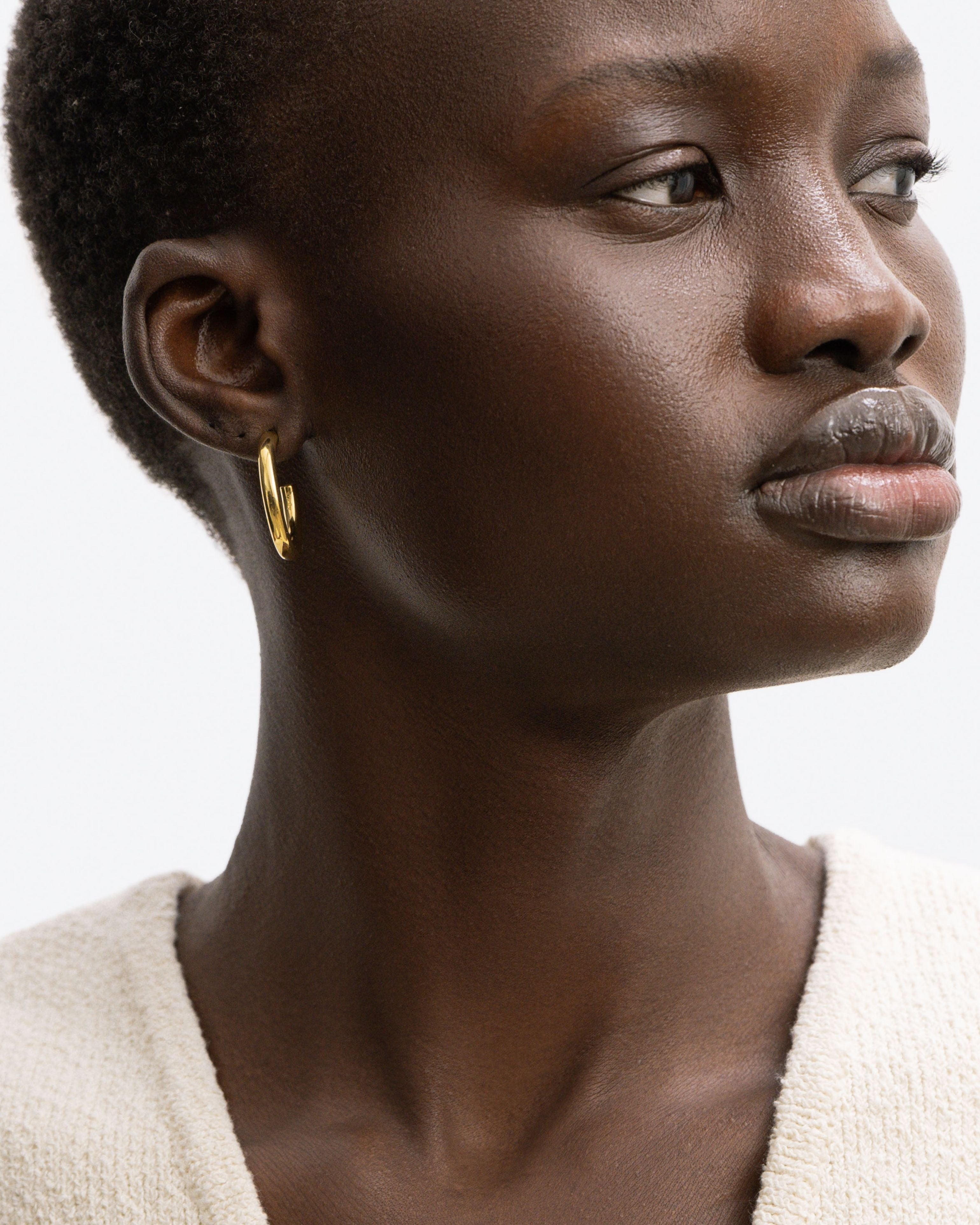 BRUNA The Label Earrings Saint-Tropez 14k Gold Hoops