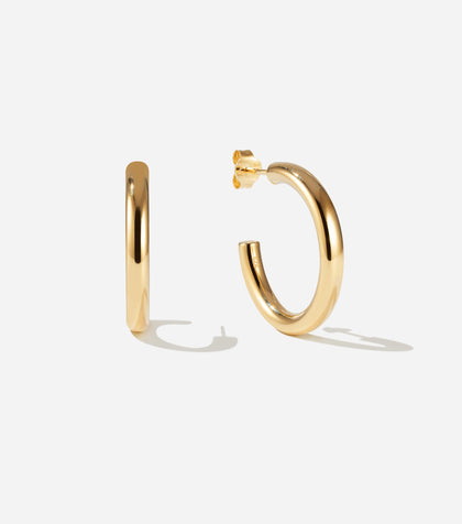 Bruna The Label Earrings 18k Gold Vermeil / No Gems Saint-Tropez Hoops