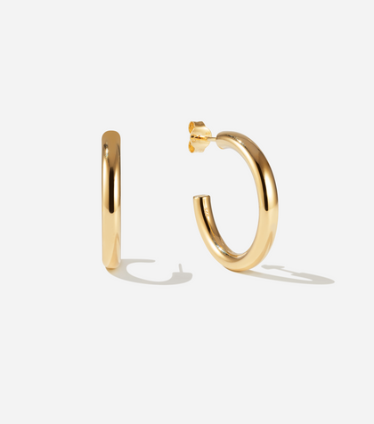 Bruna The Label Earrings 18k Gold Vermeil / No Gems Saint-Tropez Hoops