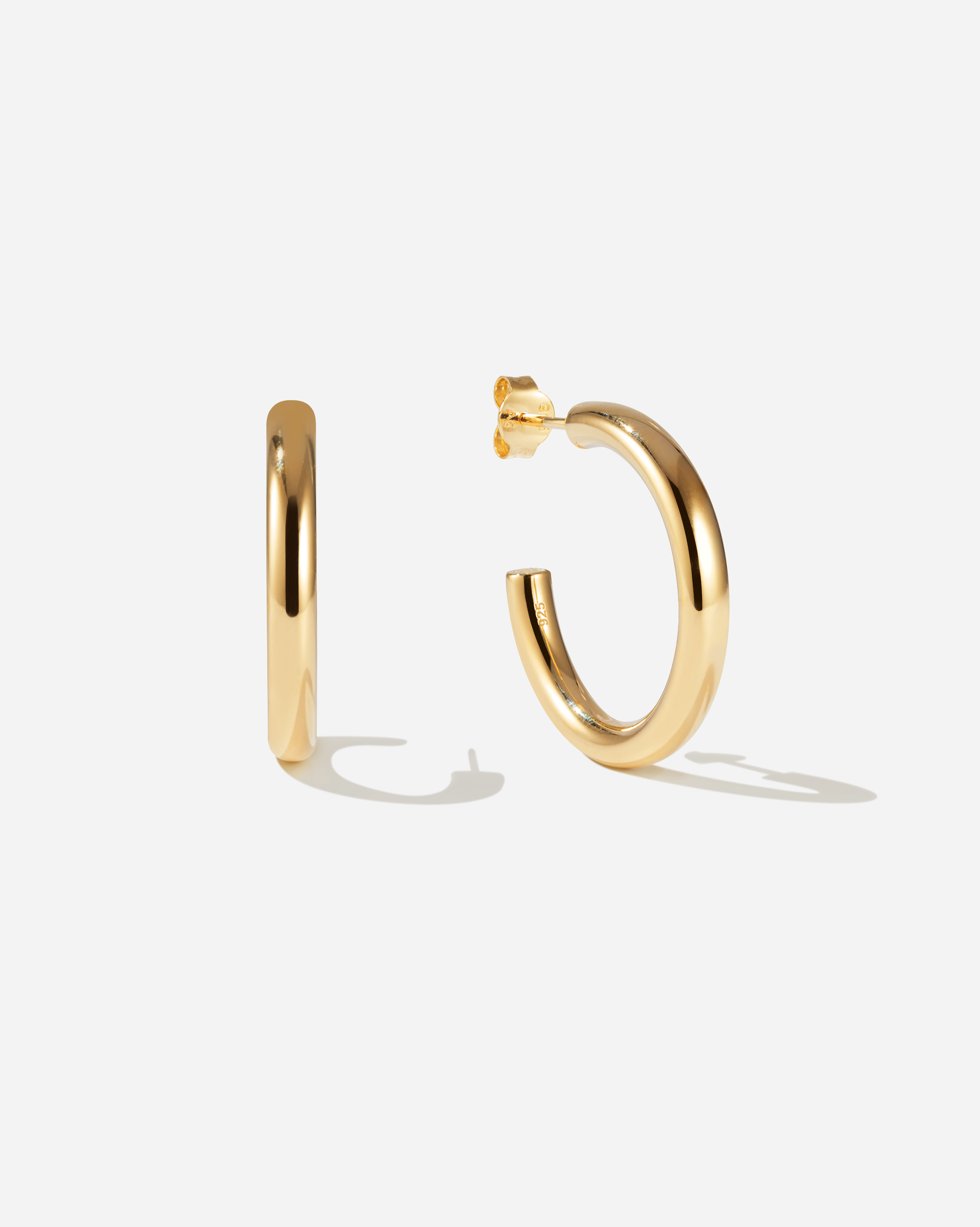 Bruna The Label Earrings 18k Gold Vermeil / No Gems Saint-Tropez Hoops