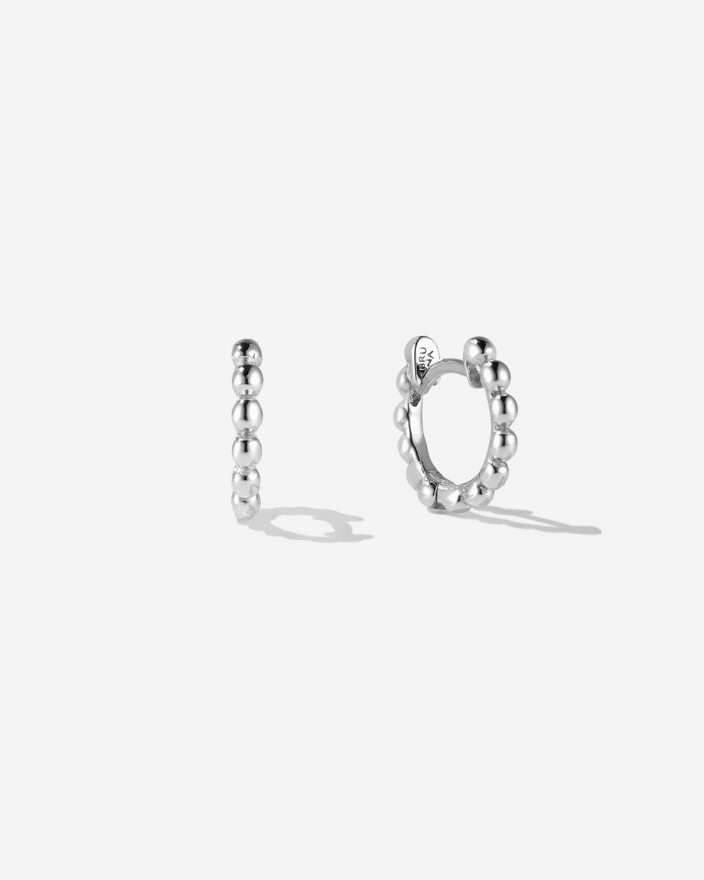 BRUNA The Label Earrings 14k Weißgold / No Gems Samos 14k Gold Hoops