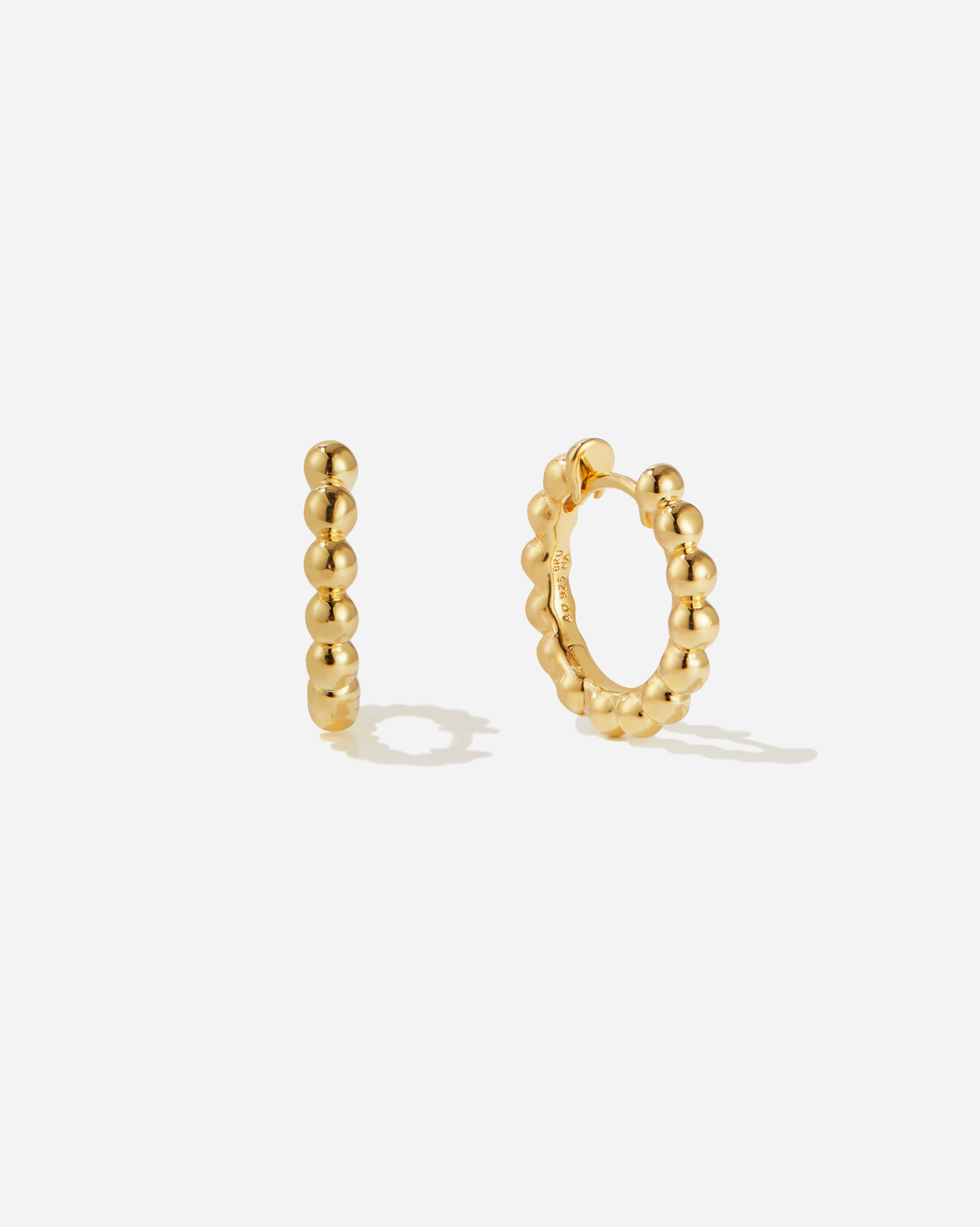 BRUNA The Label Earrings 18k Gold Vermeil / No Gems Samos Large Hoops