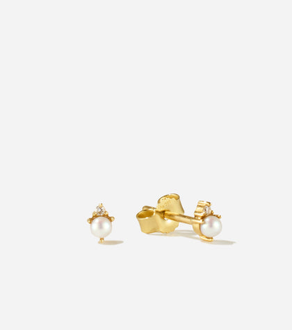 BRUNA The Label Earrings 14k Massivgold / Laborgezüchtete Diamanten Tendresse Studs