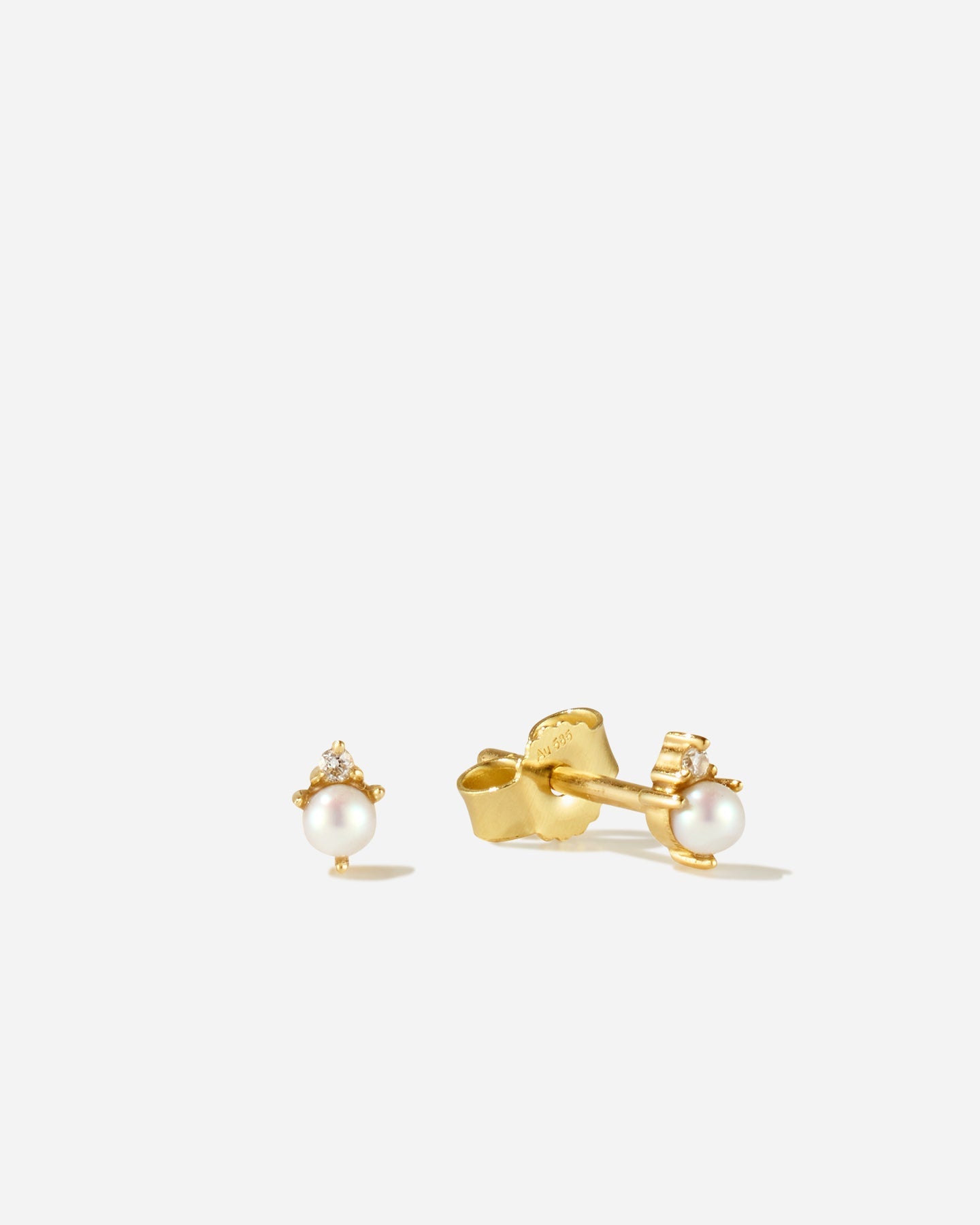 BRUNA The Label Earrings 14k Massivgold / Laborgezüchtete Diamanten Tendresse Studs