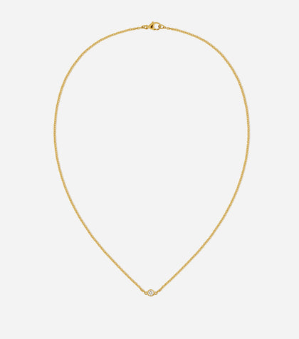 BRUNA The Label Necklace 14k Massivgold / Laborgezüchtete Diamanten Toulouse Necklace