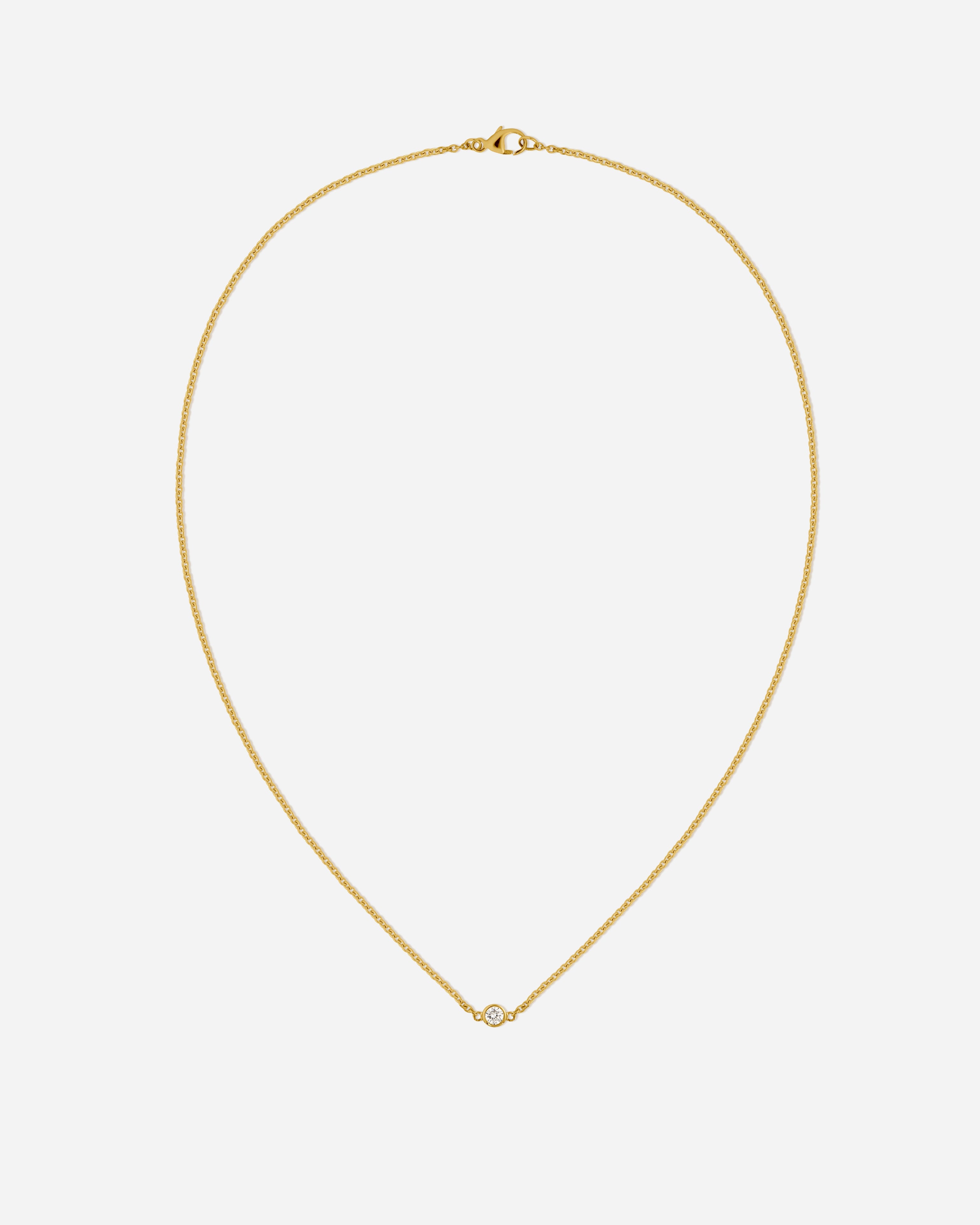 BRUNA The Label Necklace 14k Massivgold / Laborgezüchtete Diamanten Toulouse Necklace