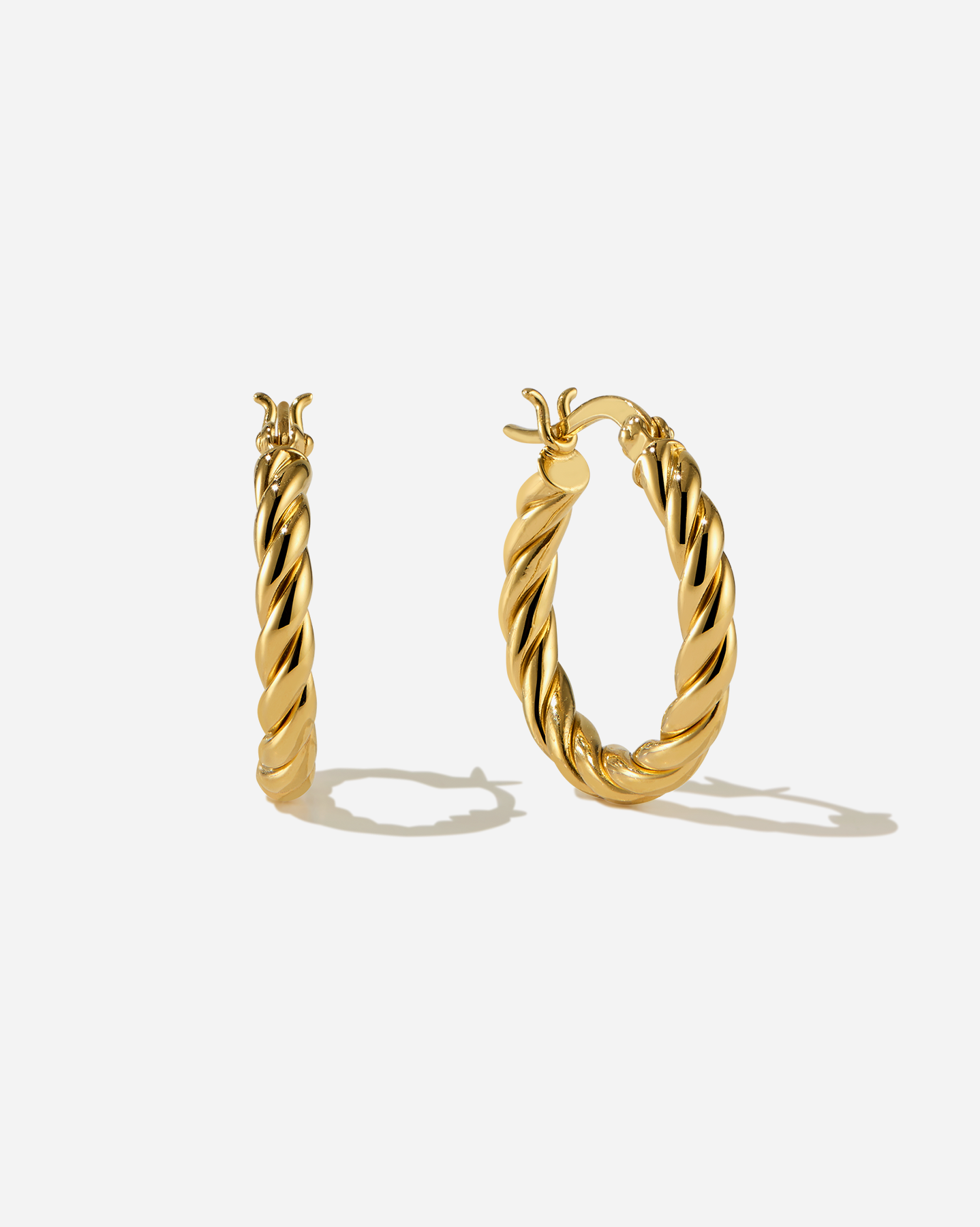 BRUNA The Label Earrings 18k Gold Vermeil Tresses Hoops