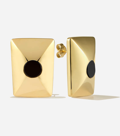 BRUNA The Label Earrings 18k Gold Vermeil / Black Onyx Trevi Onyx Earrings