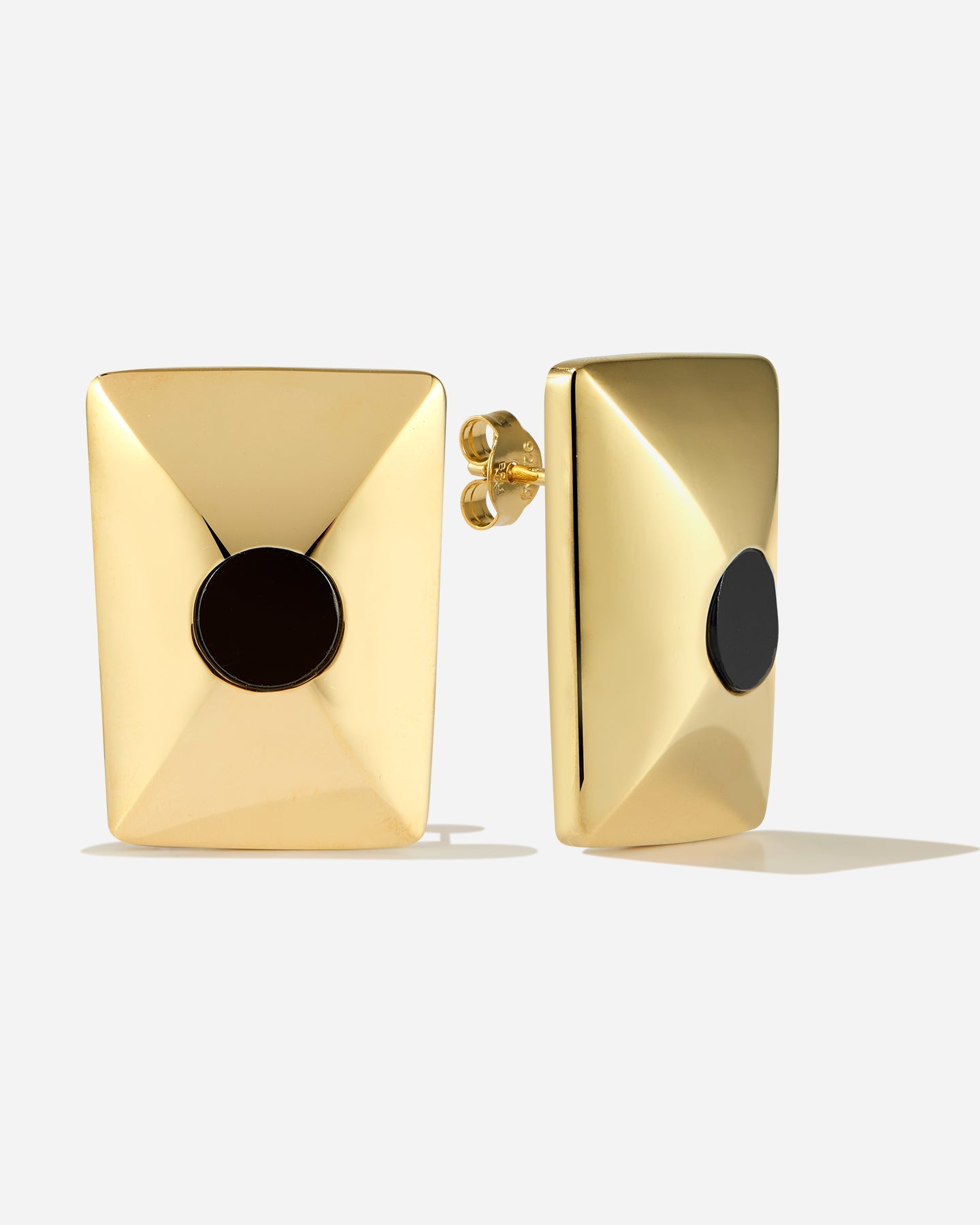 BRUNA The Label Earrings 18k Gold Vermeil / Black Onyx Trevi Onyx Earrings