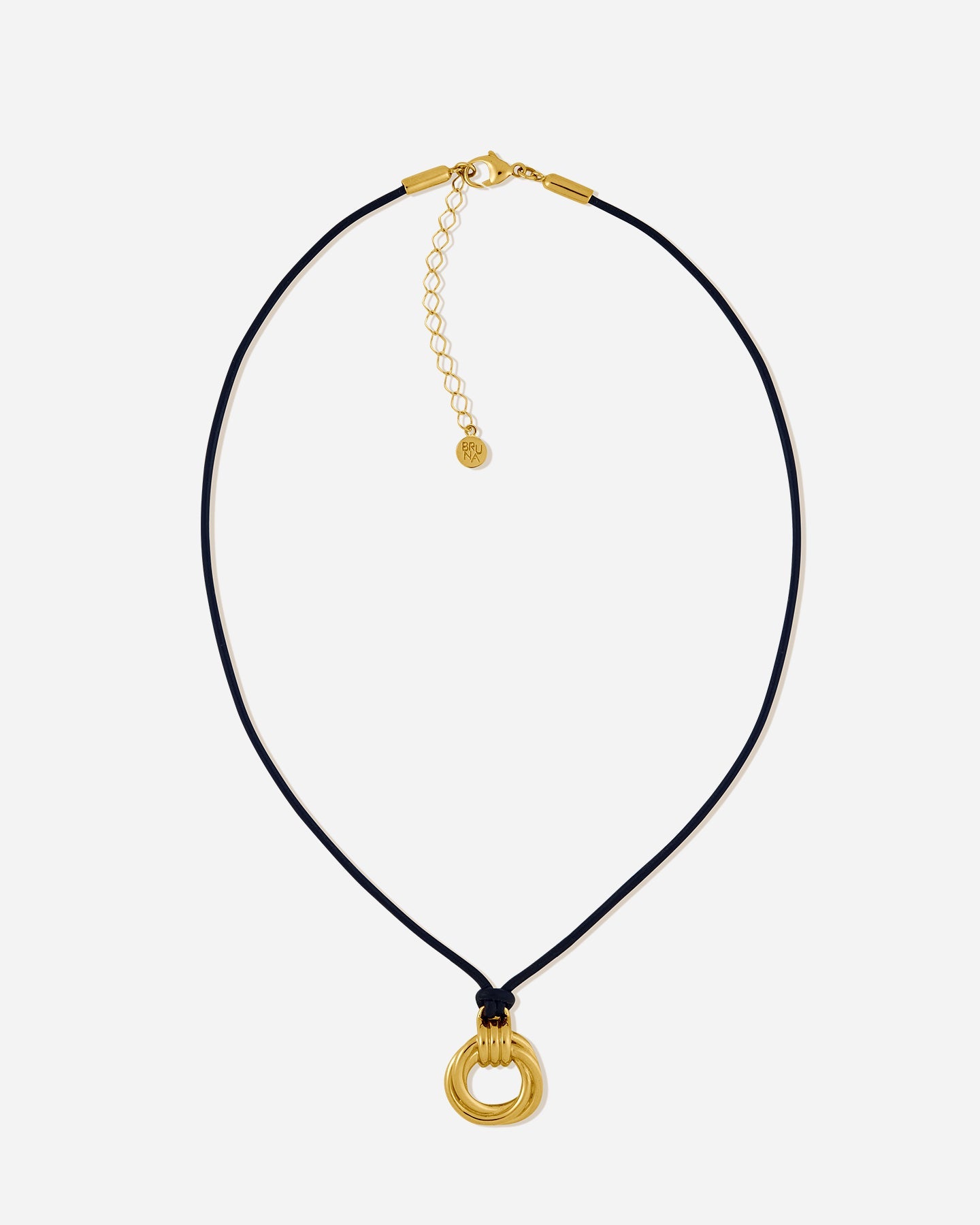 BRUNA The Label Necklace 18k Gold Vermeil Tuscany Loop Cord Necklace