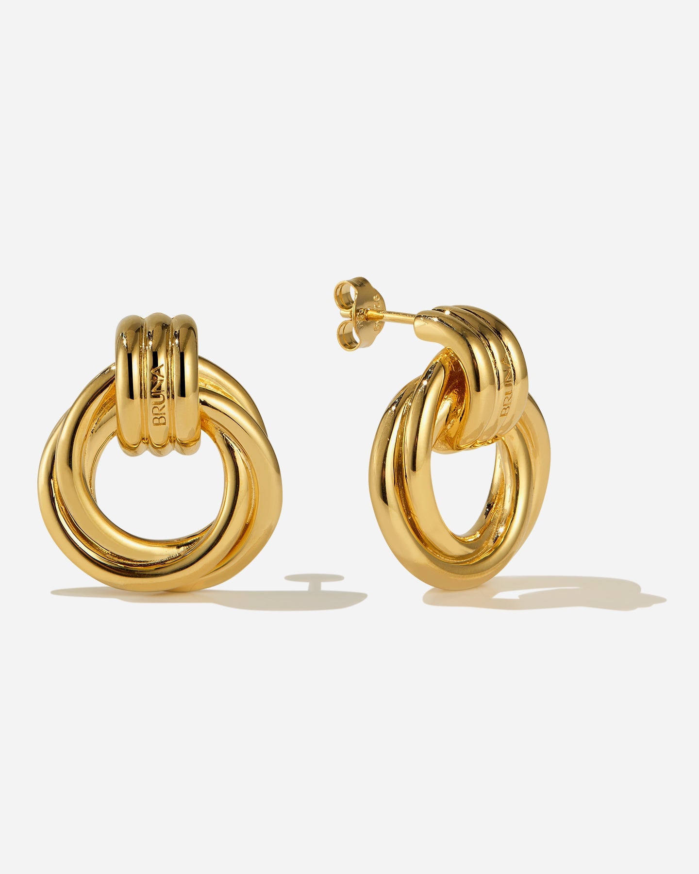 BRUNA The Label Earrings 18k Gold Vermeil Tuscany Loop Earrings