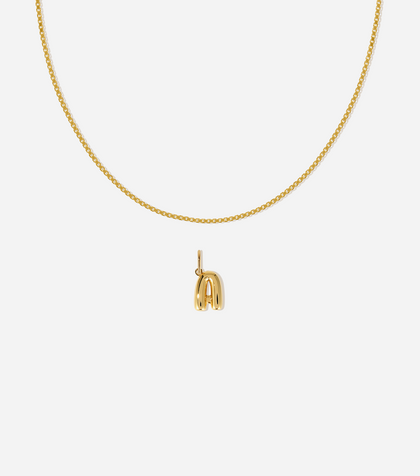 BRUNA The Label Sets A / 18k Gold Vermeil Veneziana Bubble Letter Set