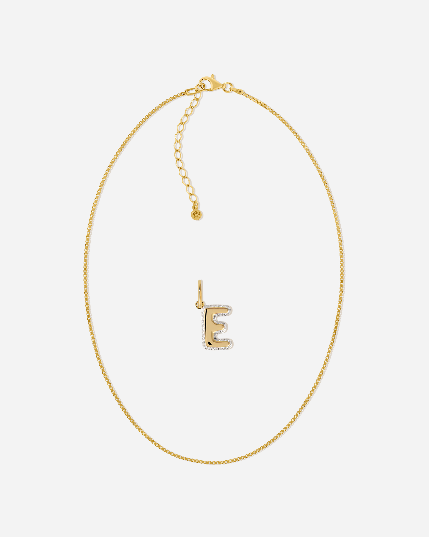 BRUNA The Label Sets E / 18k Gold Vermeil / Topaz Veneziana Bubble Letter Topaz Set