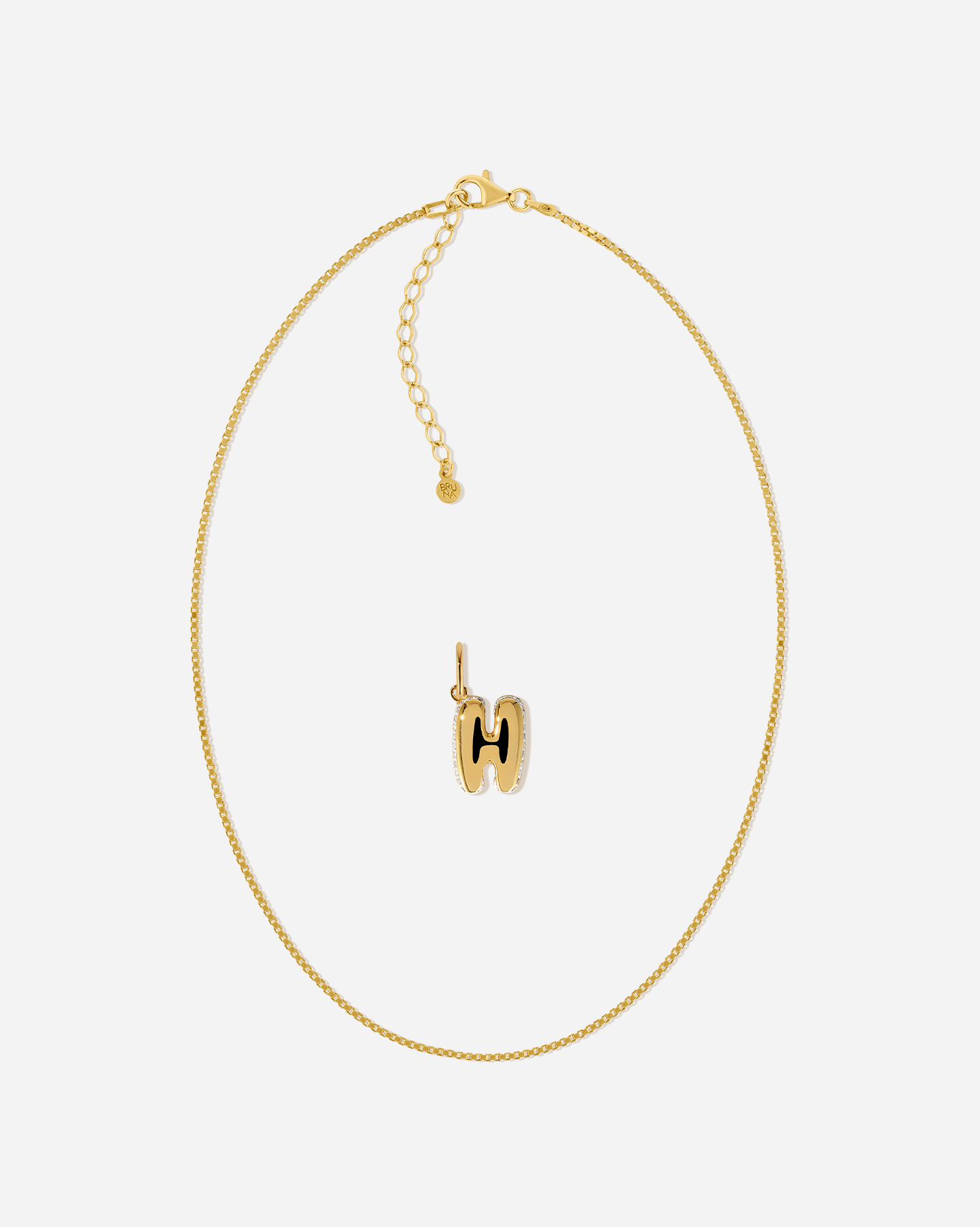 BRUNA The Label Sets H / 18k Gold Vermeil / Topaz Veneziana Bubble Letter Topaz Set