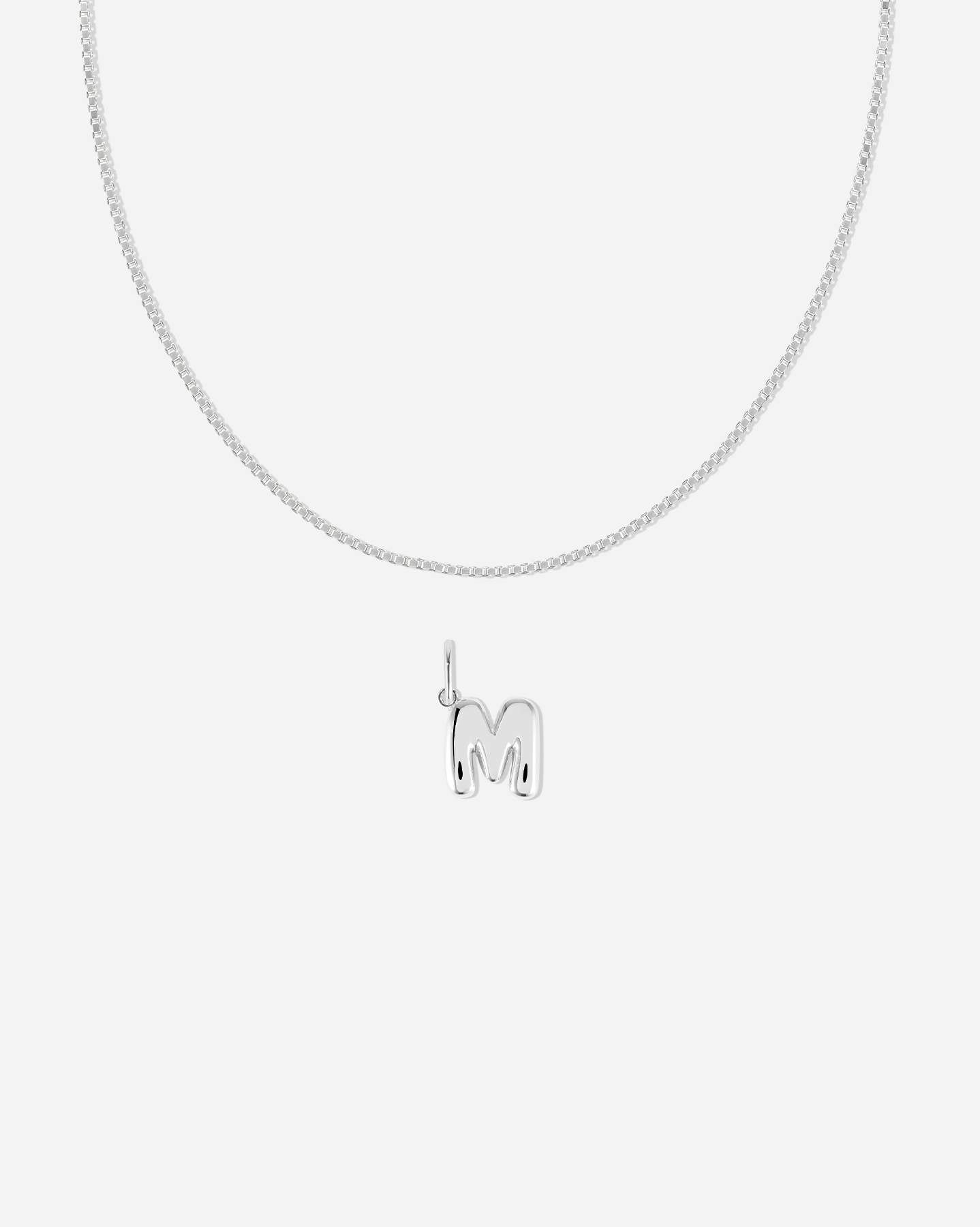 BRUNA The Label Sets M / 925 Sterling Silber Veneziana Bubble Letter Set