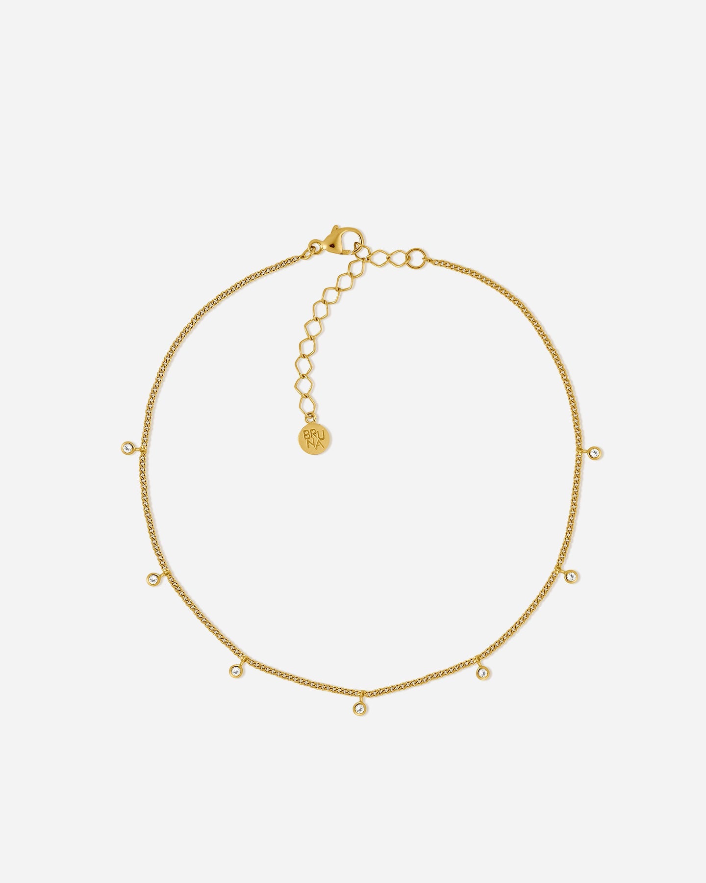 BRUNA The Label Anklet 18k Gold Vermeil / Topaz Verdon Anklet