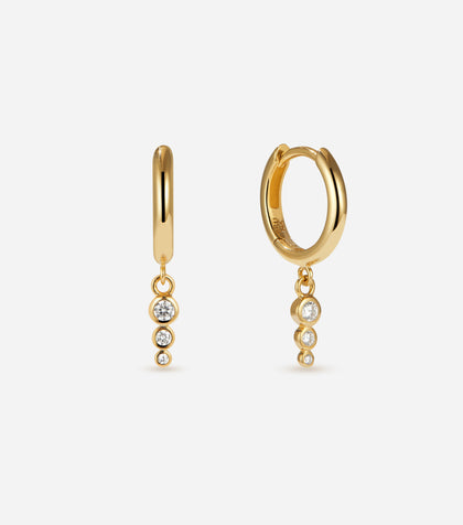 BRUNA The Label Earrings 14k Massivgold / Laborgezüchtete Diamanten Verdon Hoops