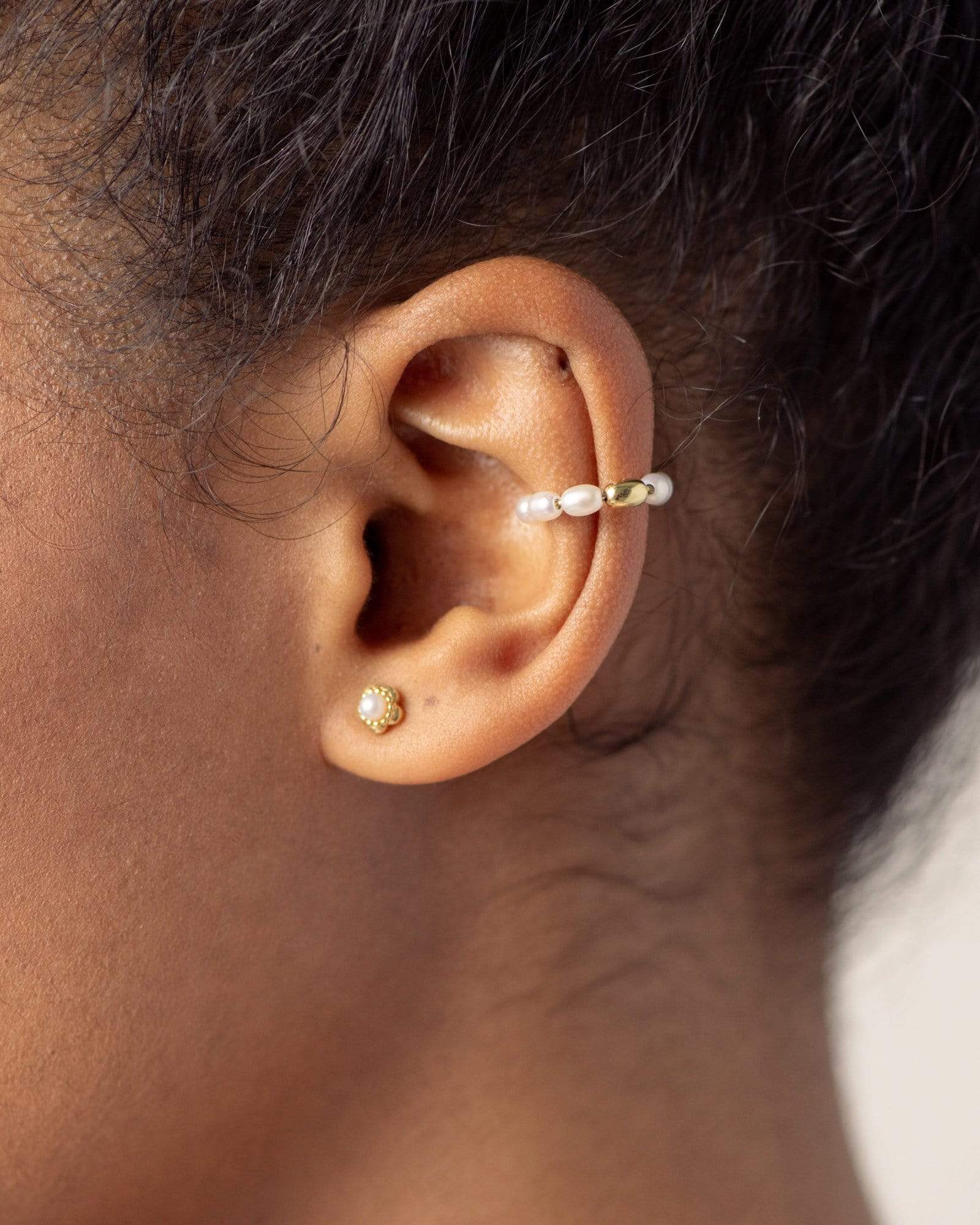 BRUNA The Label Earcuff 18k Gold Vermeil / Perlen Antibes Earcuff