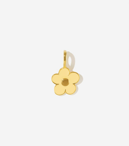 BRUNA The Label Charm 18k Gold Vermeil / Emaille Fleur Charm Buttermilk