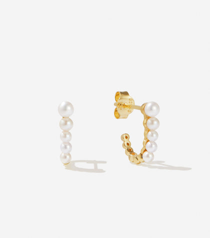 BRUNA The Label Earrings 18k Gold Vermeil / Perlen Formentera Earrings