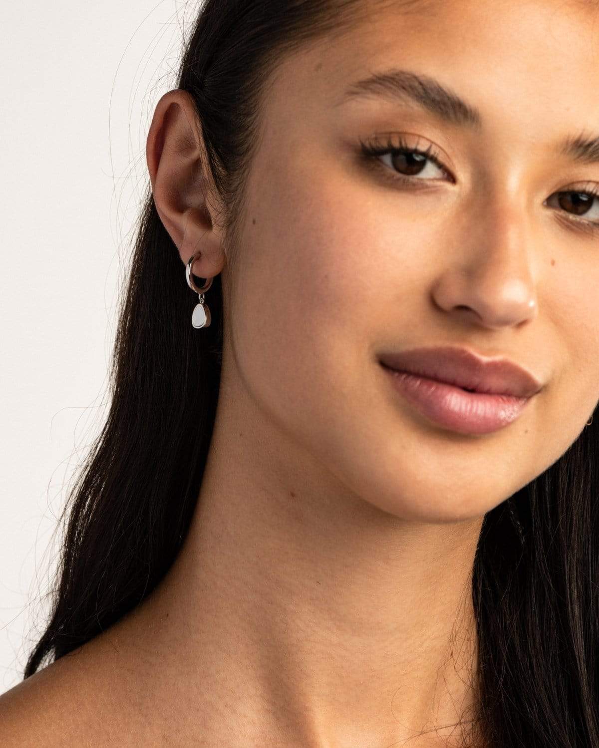 BRUNA The Label Earrings Ohana Pearl Mini Hoops