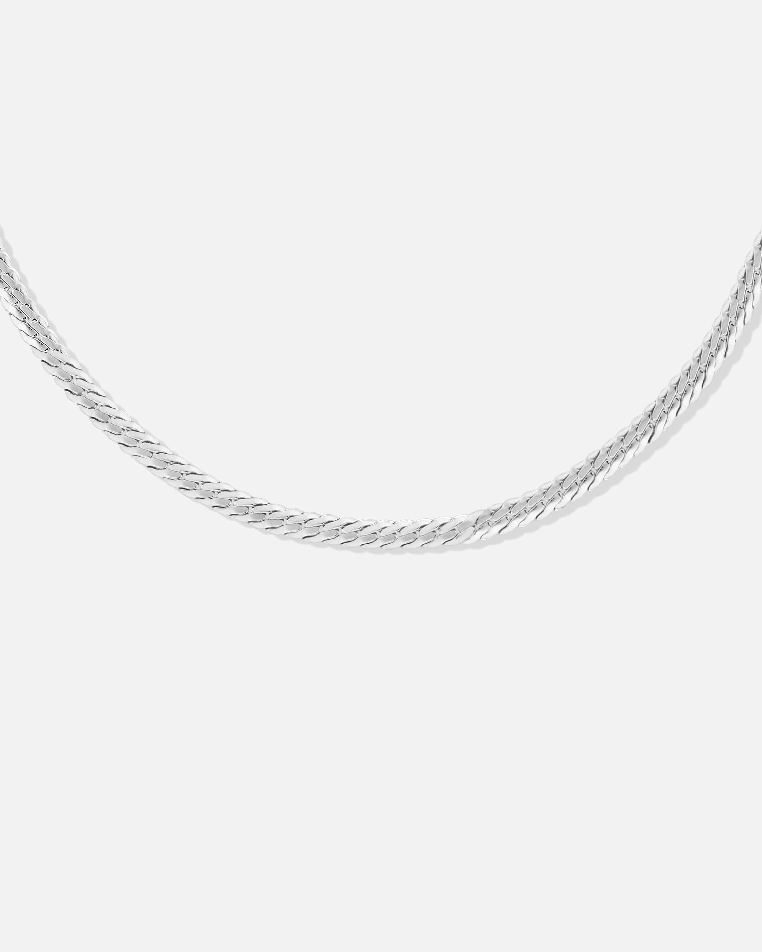 BRUNA The Label Necklace 925 Sterling Silber / No Gems Onda Necklace