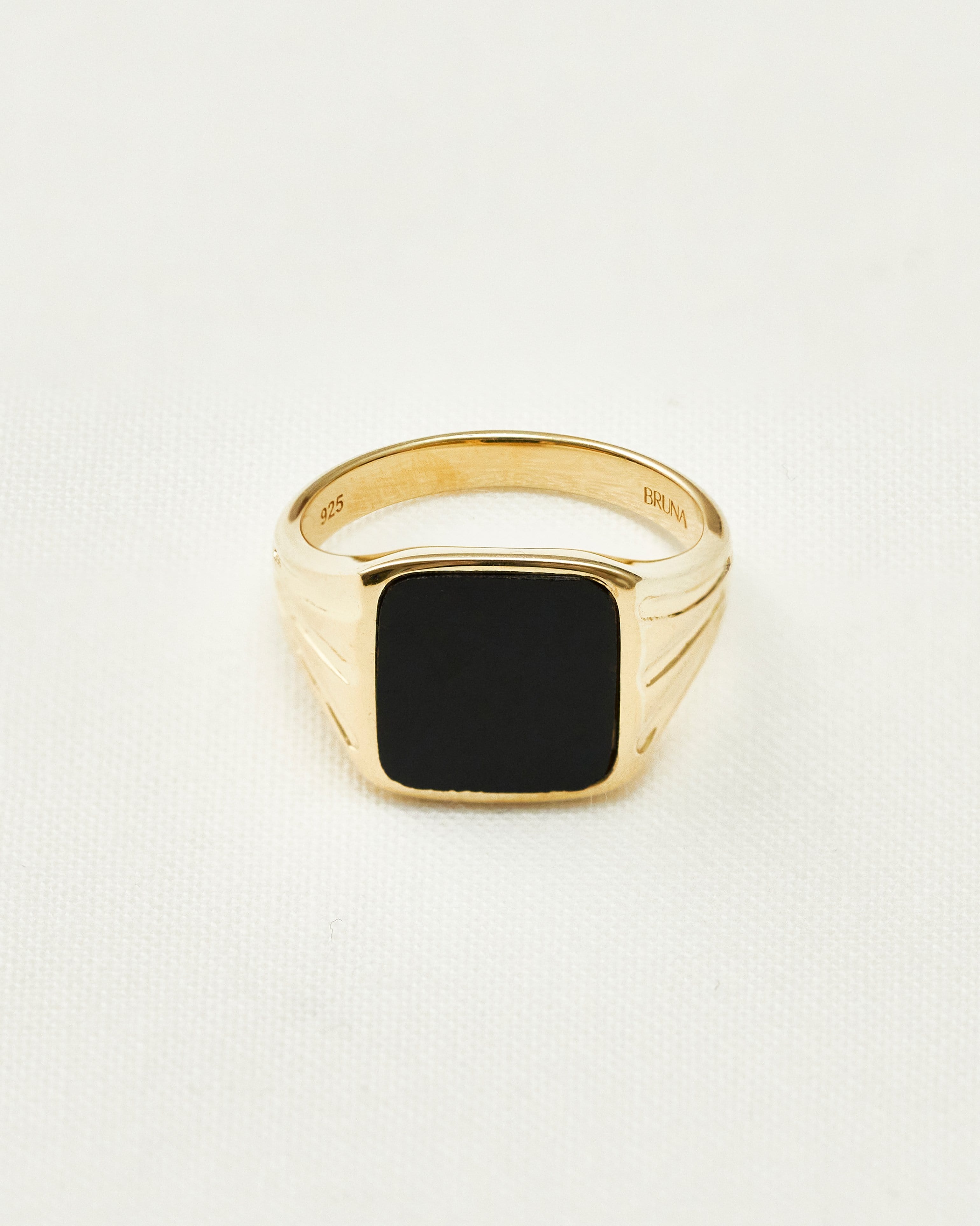 BRUNA The Label Ring 18k Gold Vermeil / 52 / Black Onyx Mathilda Ring Onyx