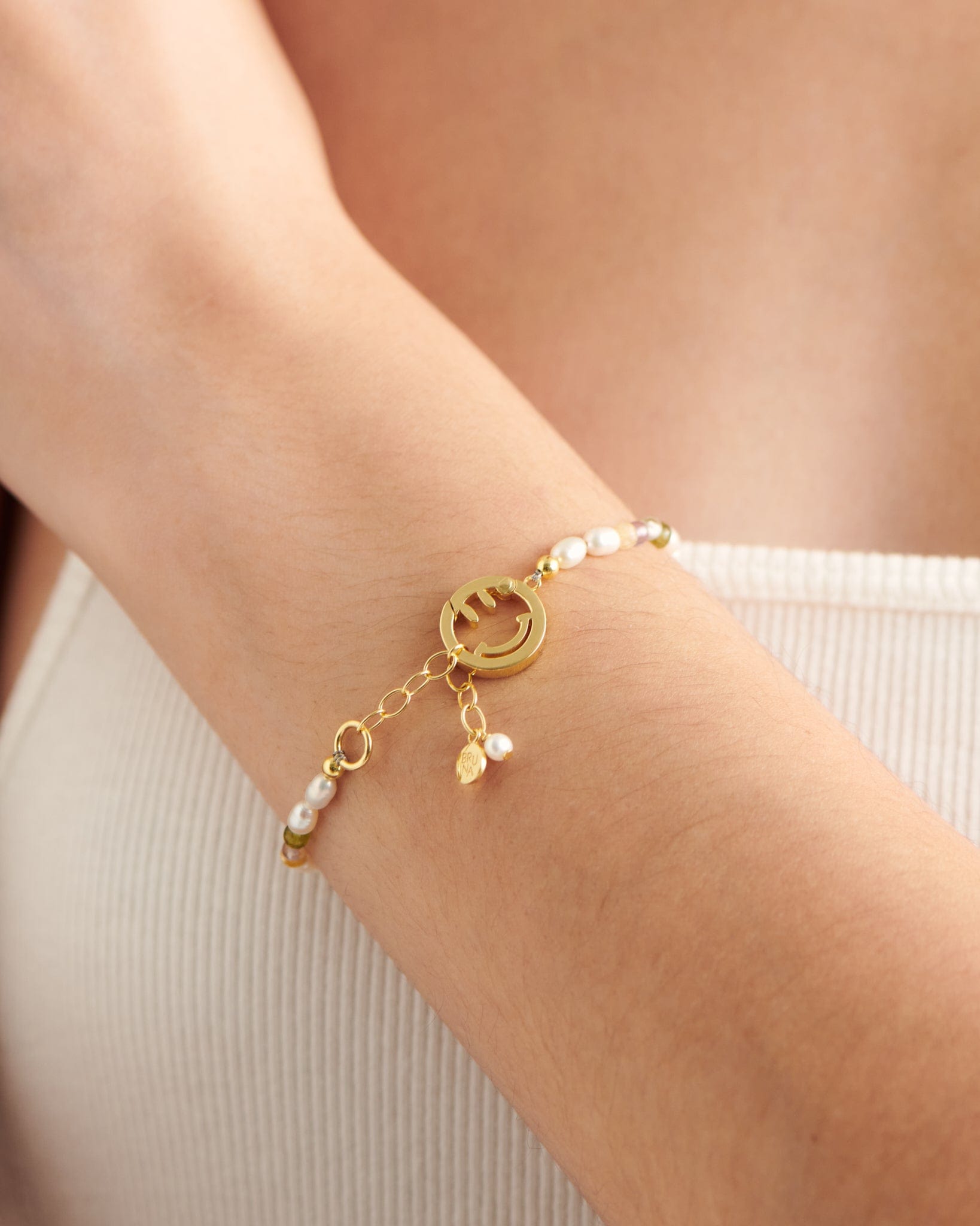 BRUNA The Label Bracelet 18k Gold Vermeil / Perlen Sicily Bracelet